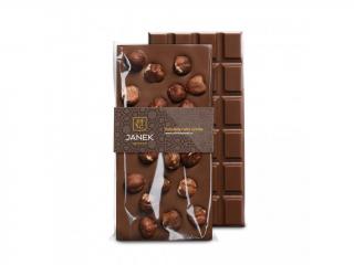 Janek - Mléčná čokoláda s lískovými ořechy (Mléčná čokoláda s lískovými ořechy - 105g)