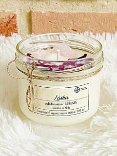Sójová svíčka - LÁSKA - růženín - švestka a růže - více variant