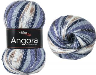 Angora luxus simli batik - vlna, mohér, akryl a metalické vlákno Melír 5729