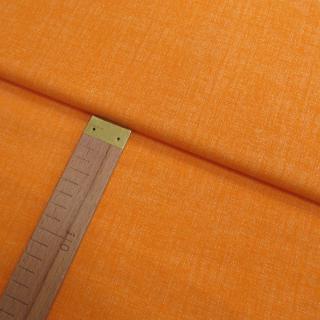 Bavlněné plátno -Lněná půda oranžová - šíře 150cm