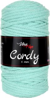 Cordy 5mm - šňůra - bavlna 8134 Mátová