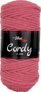 Cordy 5mm - šňůra - bavlna 8423 Růžově cihlová