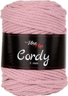 Cordy 5mm - šňůra - bavlna nová - 8003 Pudrová