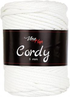 Cordy 5mm - šňůra - bavlna nová - 8171 Krémová