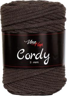 Cordy 5mm - šňůra - bavlna nová - 8224 Hnědošedá