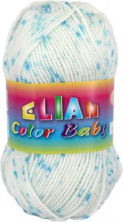 Elian Color Baby - dětská, akryl antipilling 31747 Melír krémová, tyrkysová