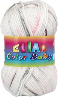 Elian Color Baby - dětská, akryl antipilling 32333 Melír, bílá, šedá, růžová