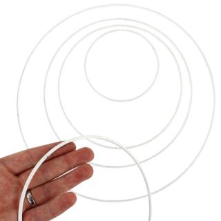 Kovový kruh pro lapač snů - bílý - různé velikosti Průměr 15cm