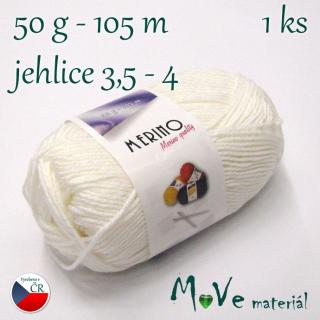 MERINO - vlna+ akryl 14701 Bílá