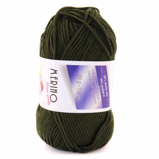 MERINO - vlna+ akryl 14745 Tmavě khaki