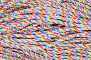 PADÁKOVÁ ŠŇŮRA 4mm - barevná - 1M 006-017 Bílá, žlutá, červená, fialová, modrá, tyrkysová