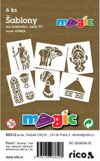 Papírové šablony MAGIC - různé druhy U1 Afrika