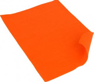 Plsť (filc) 20x30cm - 1mm - různé barvy 28_f59 Zářivě oranžová