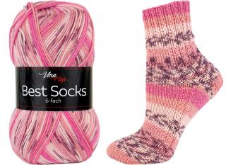 Příze Best Socks 6-fach - ponožková - vlna 6-fach - melír 7303