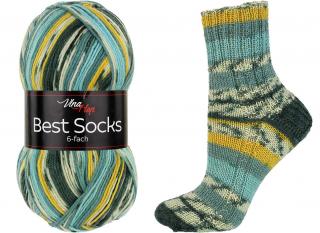 Příze Best Socks 6-fach - ponožková - vlna 6-fach - melír 7308