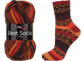 Příze Best Socks 6-fach - ponožková - vlna 6-fach - melír 7316