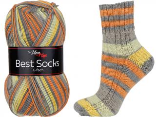 Příze Best Socks 6-fach - ponožková - vlna 6-fach - melír 7363