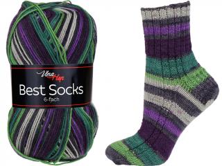 Příze Best Socks 6-fach - ponožková - vlna 6-fach - melír 7364
