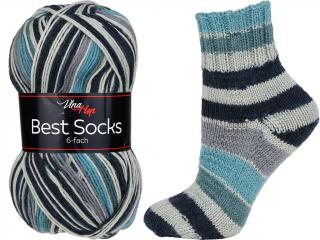Příze Best Socks 6-fach - ponožková - vlna 6-fach - melír 7365