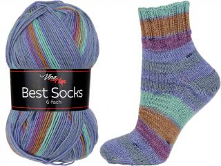 Příze Best Socks 6-fach - ponožková - vlna 6-fach - melír 7367