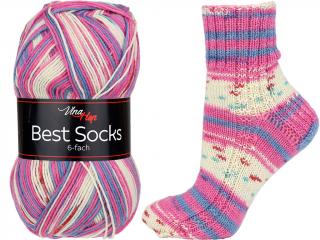 Příze Best Socks 6-fach - ponožková - vlna 6-fach - melír 7368