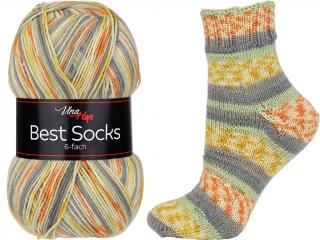Příze Best Socks 6-fach - ponožková - vlna 6-fach - melír 7370