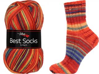 Příze Best Socks 6-fach - ponožková - vlna 6-fach - melír 7375