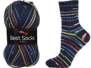 Příze Best Socks 6-fach - ponožková - vlna 6-fach - melír 7376