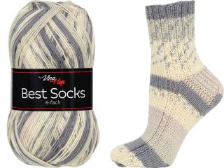 Příze Best Socks 6-fach - ponožková - vlna 6-fach - melír 7378