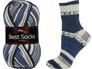 Příze Best Socks 6-fach - ponožková - vlna 6-fach - melír 7380