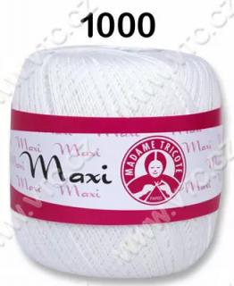 Příze Maxi - klasická i Metallic 1000 Bělená bílá