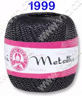 Příze Maxi - klasická i Metallic Metallic - 1999 Černá + stříbro