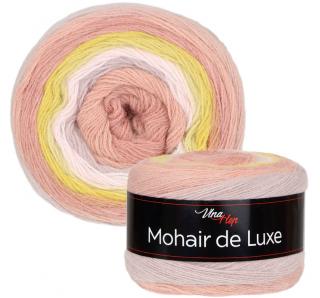 Příze Mohair de Luxe - vlna, mohér, akryl 7402 - Pudrová, broskvová, žlutá, světle