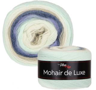 Příze Mohair de Luxe - vlna, mohér, akryl 7403 - Světlonce mátová zelená, krémová, béžová, modrá