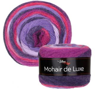Příze Mohair de Luxe - vlna, mohér, akryl 7404 - Fialová, růžová, růžovo-fialová