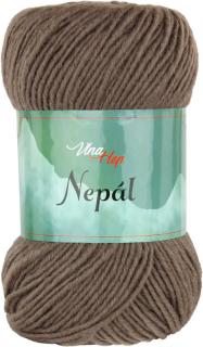 Příze Nepál - vlna + akryl 6225 Hnědošedá