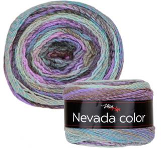 Příze Nevada color - akryl Melír 6306 - lila, zelenkavá, mátová, hnědočerná