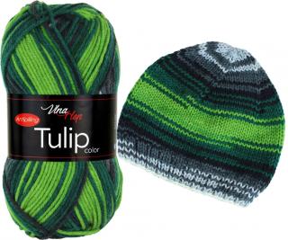 Příze Tulip color - akryl antipilling 5212 Melír šedá, zelená