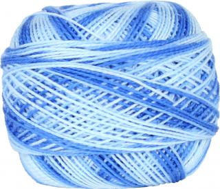 Příze vyšívací Perlovka OMBRÉ 55262 Melír modrá