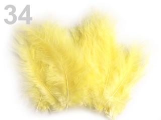 Pštrosí peří 9-16 cm, balení 20ks - různé barvy 34 - Světle žlutá