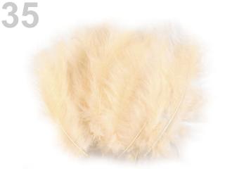 Pštrosí peří 9-16 cm, balení 20ks - různé barvy 35 - Světle béžová