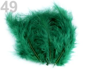 Pštrosí peří 9-16 cm, balení 20ks - různé barvy 49 - Zelená