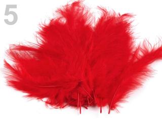 Pštrosí peří 9-16 cm, balení 20ks - různé barvy 5 - Červená