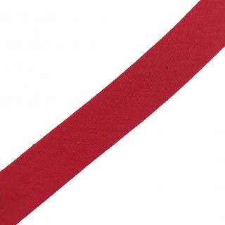 Šikmý proužek bavlněný elastický zažehlený - šíře 20mm - červený
