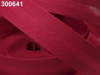 Šikmý proužek bavlněný zažehlený - šíře 14mm - různé barvy 300 641 Tmavě červená