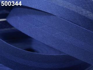 Šikmý proužek bavlněný zažehlený - šíře 14mm - různé barvy 500 344 Modrá