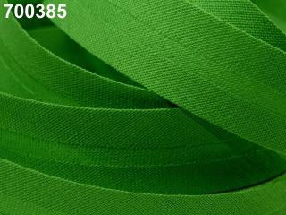Šikmý proužek bavlněný zažehlený - šíře 14mm - různé barvy 700 385 Zelená