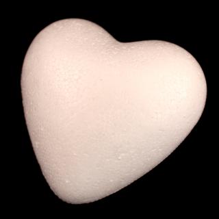 Srdce polystyren - různé velikosti 2. Velké ( 7,5 x 7,8 x 4 cm) 