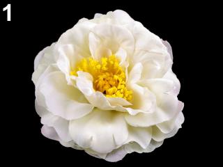 Umělý květ čajová růže Ø10 cm - různé barvy 01 Světle krémová