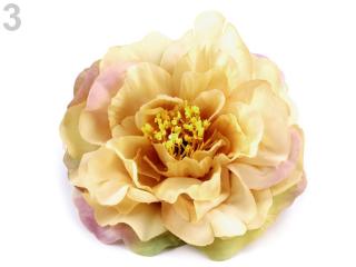 Umělý květ čajová růže Ø10 cm - různé barvy 03 Krémová - vanilková
